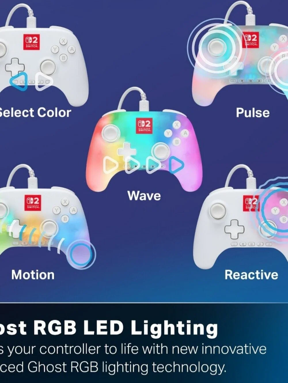 Lumectra Wired Nintendo Switch Controller - Blue Gradient